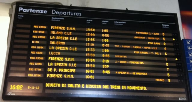 Preciso validar o bilhete de trem na Itália?