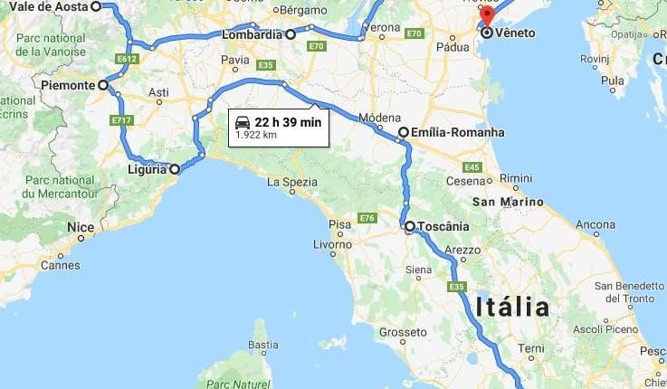 Mapa da Itália