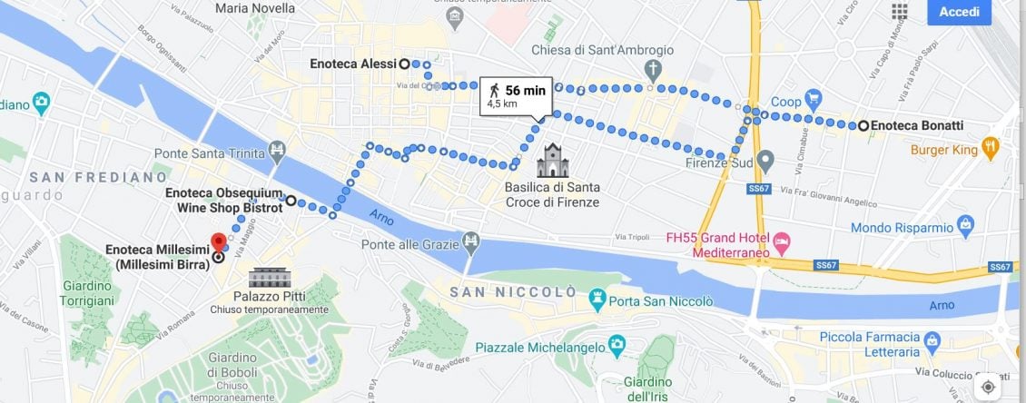 Onde comprar vinhos em Roma, Florença e Milão?