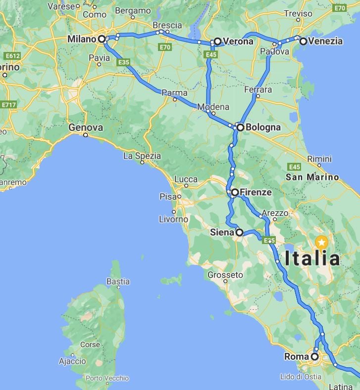 Quais são as 10 cidades italianas mais visitadas?