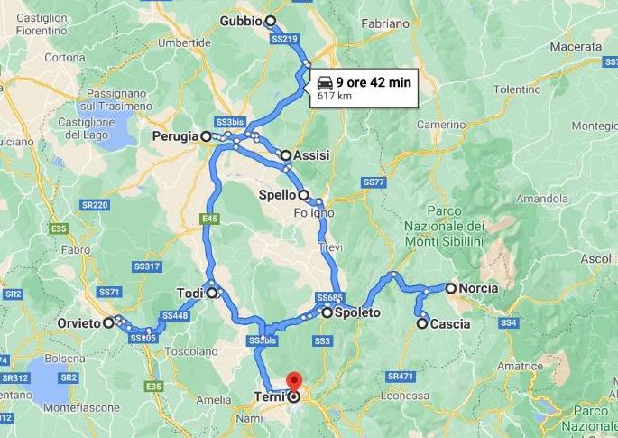 Quais são as dez cidades imperdíveis da Úmbria?