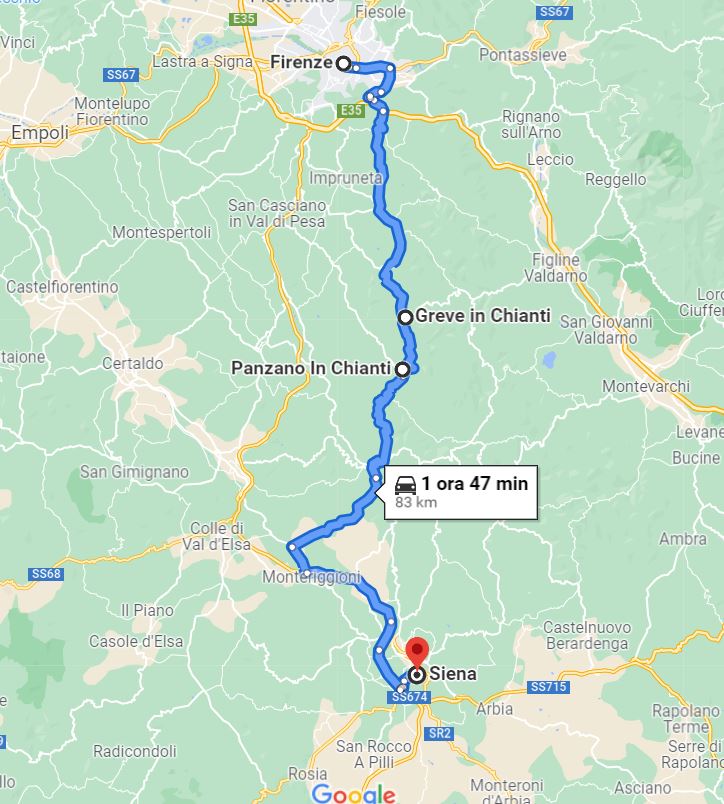 Itinerário de moto pela Toscana