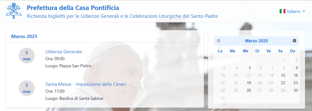 Com ver o Papa em Roma?